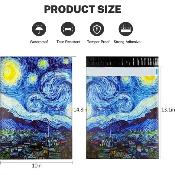 100 Pack Poly Mailers 10x13, Cute Packaging Envelope Mailers Polymailers Packagi - Picture 2 of 6